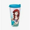 Best Sale 🥰 Disney The Little Mermaid Watercolor Splash 24oz Classic Tumbler With Lid 💯