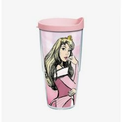 Best Pirce 🥰 Disney Sleeping Beauty Watercolor Splash 24oz Classic Tumbler With Lid ❤️