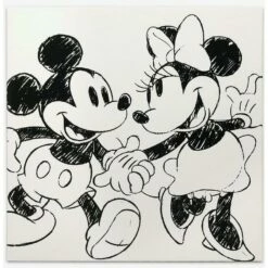Hot Sale โ Disney Mickey And Minnie 24" x 24" Canvas Wall Décor ๐ฅฐ