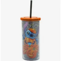 Deals 🔔 Disney Lilo & Stitch Glow-In-The-Dark Pumpkin Acrylic Travel Cup 😀