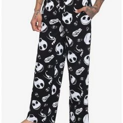 Wholesale 😍 The Nightmare Before 🔔 Christmas Black & White Jack Faces Pajama Pants ❤️
