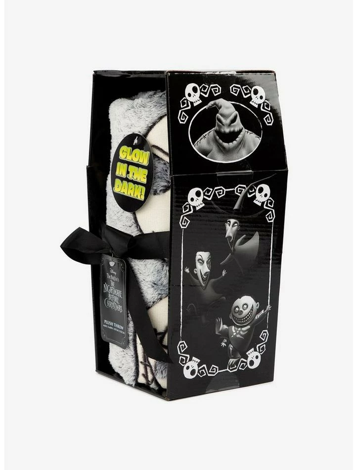 Cheapest ⌛ The Nightmare Before 🎄 Christmas Faces Glow-In-The-Dark Throw Blanket 🥰 - Image 3