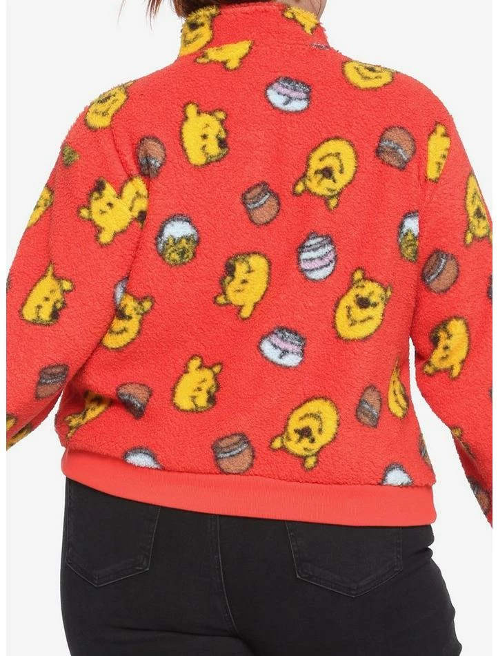 Deals 🛒 Disney Winnie The Pooh Fuzzy Half-Zipper 👧 Girls Sweater Plus Size 💯 - Image 3