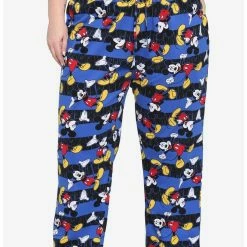 Best Pirce ⌛ Disney Mickey Mouse Stripe 👧 Girls Pajama Pants Plus Size 🔥