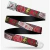 Hot Sale ✔️ Disney Cruella Rebel Heart Patches Collage Seatbelt Belt 🎉