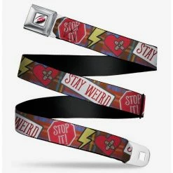 Hot Sale ✔️ Disney Cruella Rebel Heart Patches Collage Seatbelt Belt 🎉