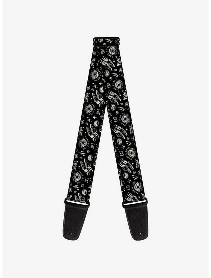 Deals โค๏ธ Disney Cruella Rebel Heart BadgeCollage Guitar Strap โจ