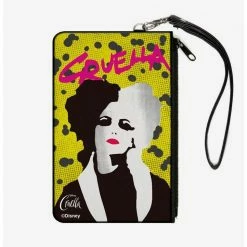 Wholesale 👍 Disney Cruella de Vil Cruell World Halftone Canvas Clutch Wallet 🧨