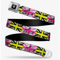 Budget 😍 Disney Cruella de Vil Safety Pin Union Jack Seatbelt Belt ✨