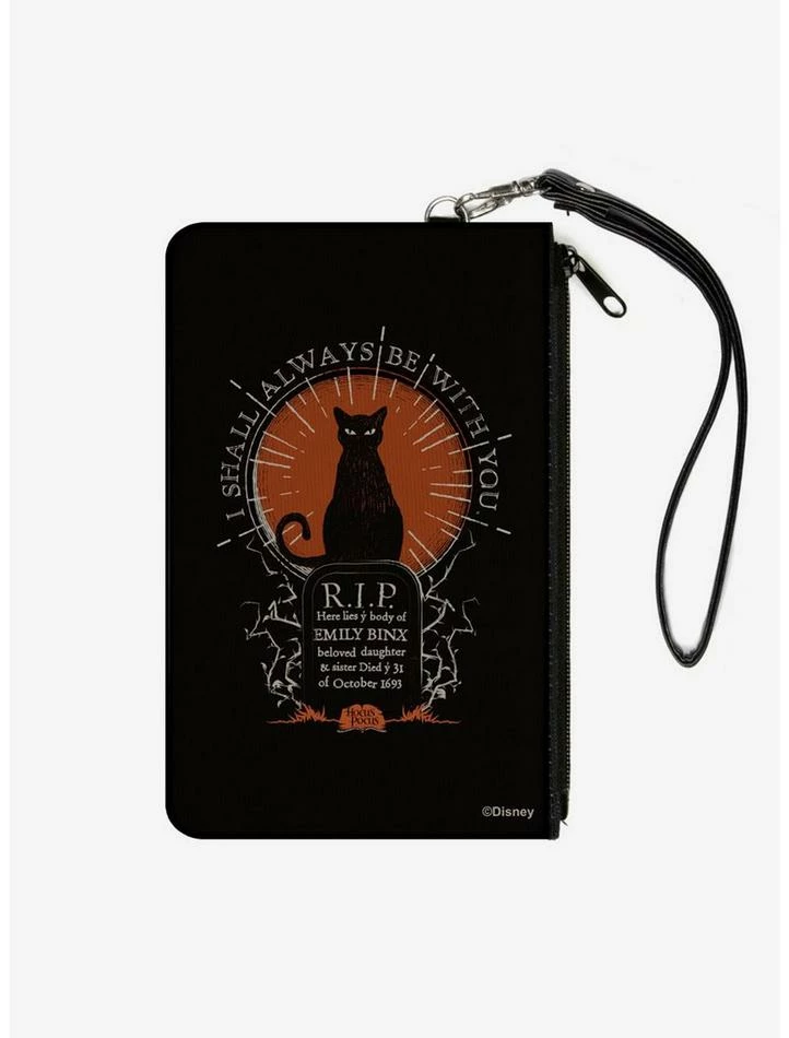 Best Pirce 🥰 Hocus Pocus Cat Emily Binx Always Be With You Canvas Clutch Wallet 🤩