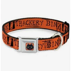 Promo 🎁 Hocus Pocus Thackery Binx Cat Silhouette Seatbelt 🐕 Dog Collar 🤩