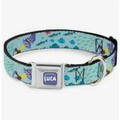 New ❤️ Luca Isola Del Mar Alberto Collage Seatbelt 🦮 Dog Collar 🤩