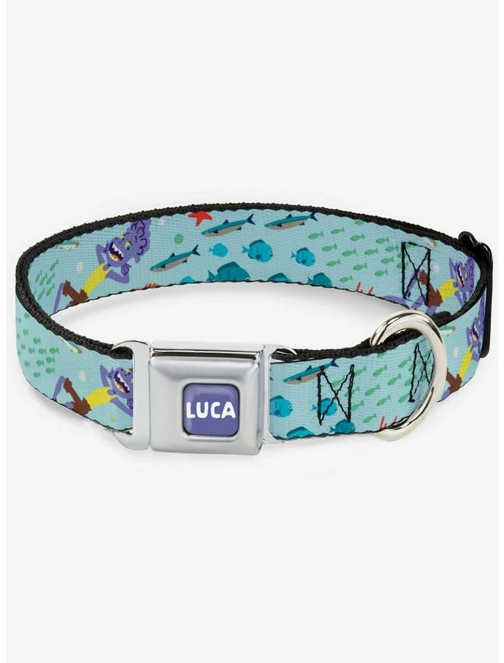 New ❤️ Luca Isola Del Mar Alberto Collage Seatbelt 🦮 Dog Collar 🤩