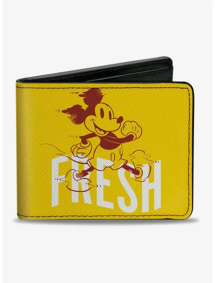 Promo 🔔 Disney Mickey Mouse Fresh Walking Bifold Wallet 👏