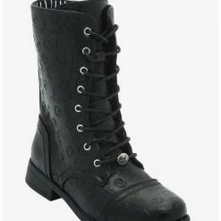 Promo ๐คฉ The Nightmare Before ๐ Christmas Debossed Combat ๐ฅพ Boots ๐ฏ