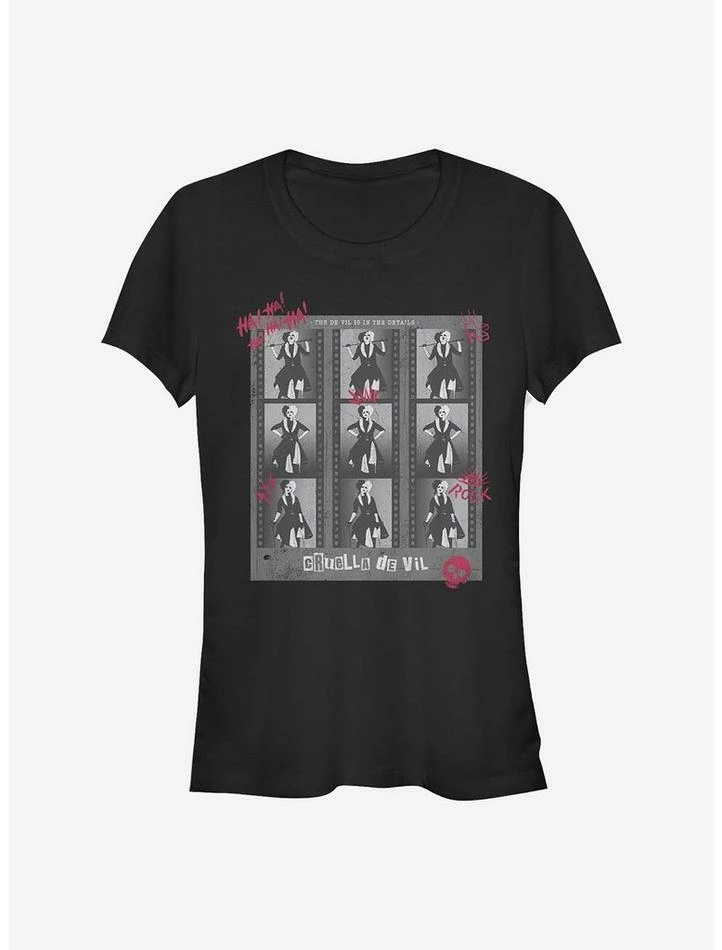 Brand new ๐ Disney Cruella Film Negatives ๐ง Girls T-Shirt ๐