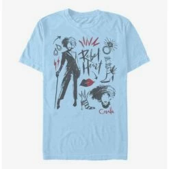 Discount 😀 Disney Cruella Fashion Sketches T-Shirt ✔️