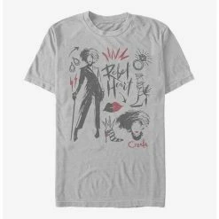Flash Sale 💯 Disney Cruella Fashion Sketches T-Shirt ❤️