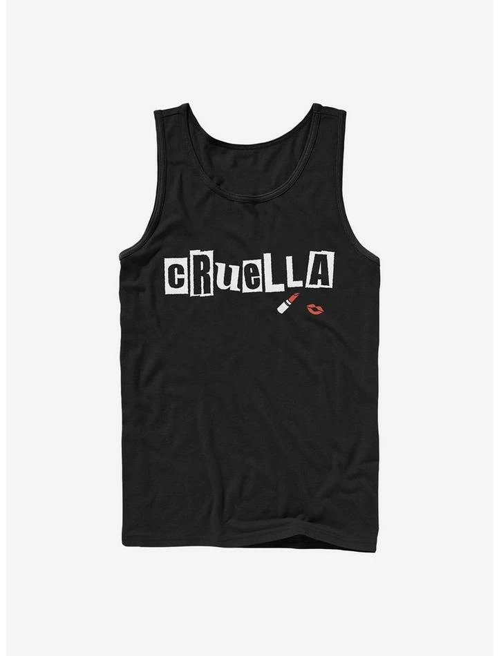 Promo 😍 Disney Cruella Name Cut Out Letters Tank ✔️