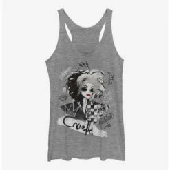 New 🥰 Disney Cruella Artsy Cruella 👧 Girls Tank 🥰