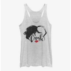 Brand new 😀 Disney Cruella Simply Cruella Infamous Hair 👧 Girls Tank 😀