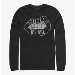 Wholesale 🥰 Disney Cruella Lip Cut Out Name Outline Long-Sleeve T-Shirt 🥰