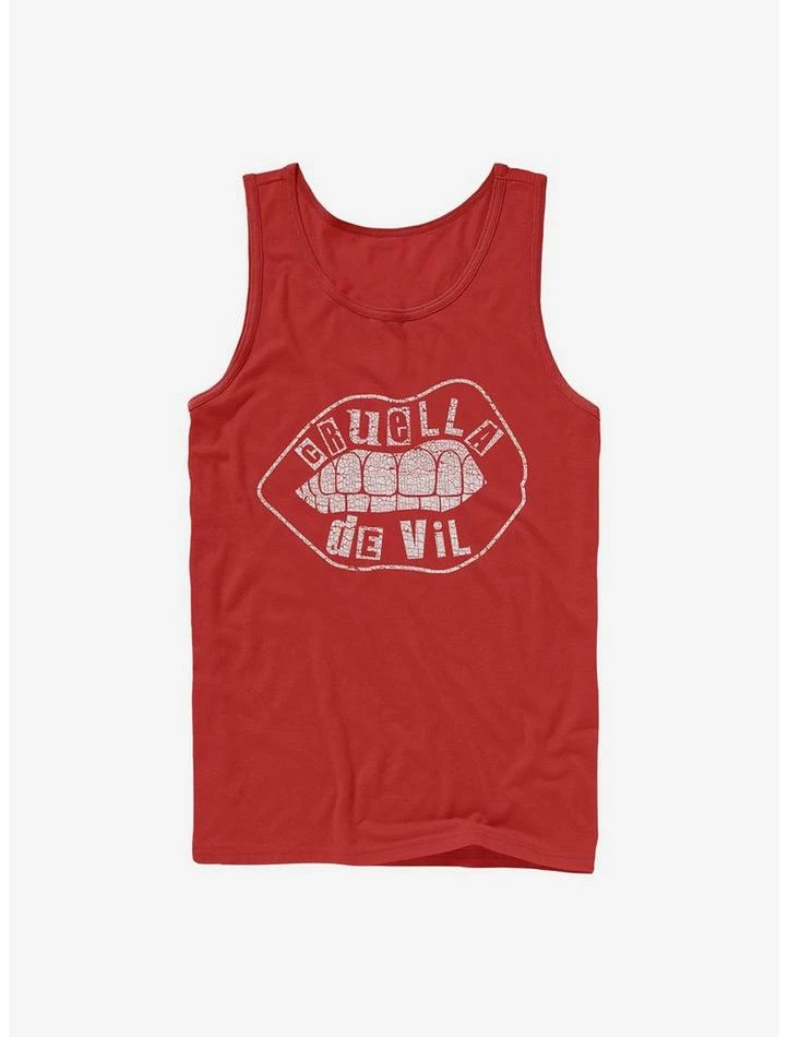 Wholesale 😀 Disney Cruella Lip Cut Out Name Outline Tank 🎉