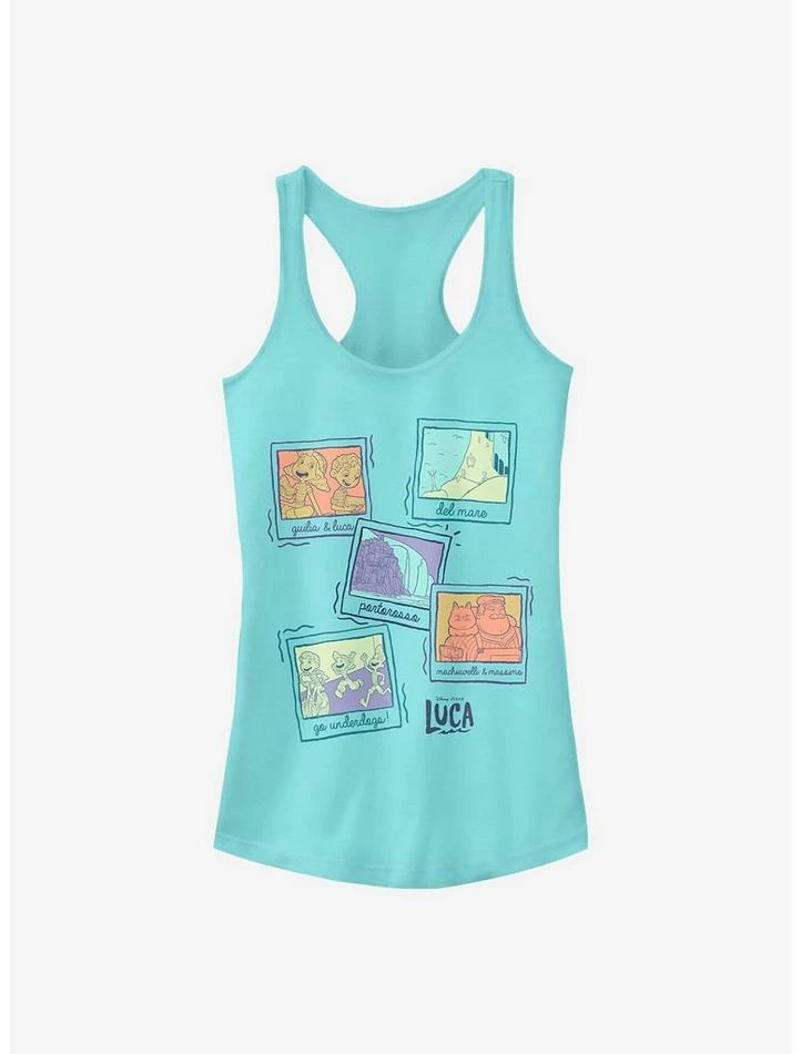 Promo โ๏ธ Disney Pixar Luca Polaroid ๐ Summer ๐ง Girls Tank ๐ฅ