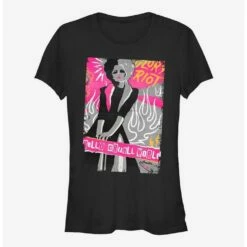 Coupon 🧨 Disney Cruella Hello Cruell World 👧 Girls T-Shirt Hot Topic Exclusive 🧨