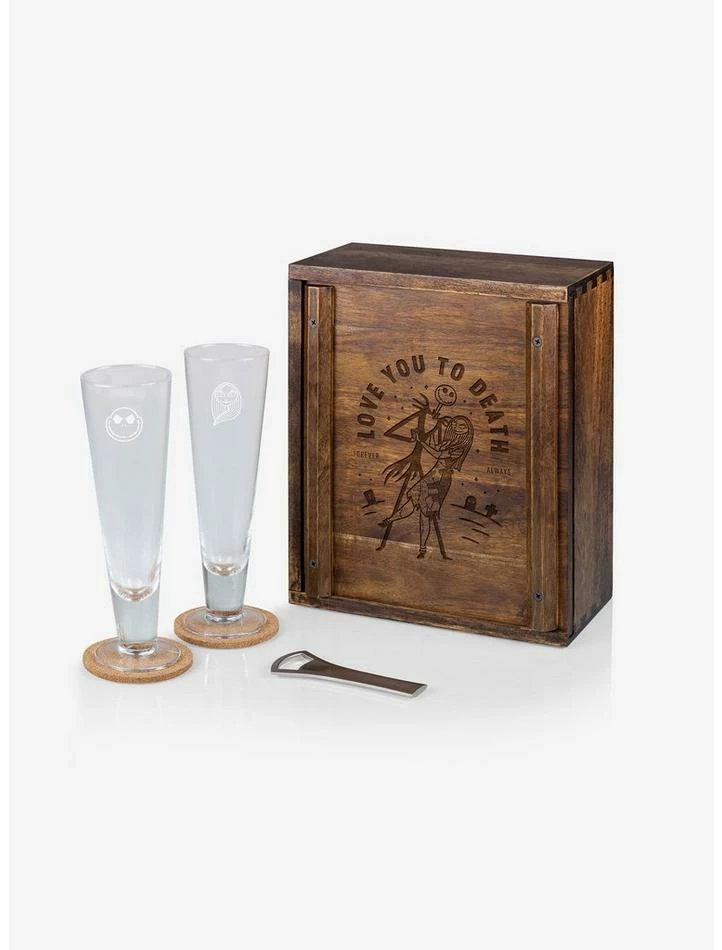 Cheapest 😀 The Nightmare Before 🎁 Christmas Jack And Sally Beverage Glass Set ⭐