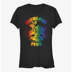 Wholesale ⌛ Disney Mickey Mouse Fabulous Five Rainbow T-Shirt 💯
