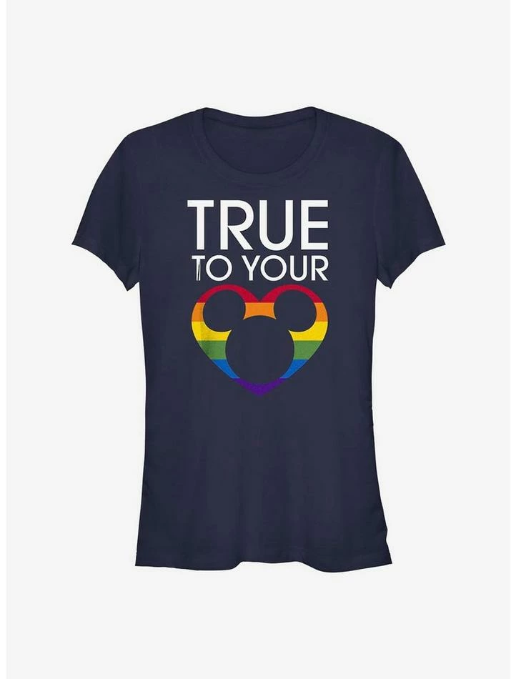 Best Sale โญ Disney Mickey Mouse True To Your Heart Rainbow T-Shirt ๐