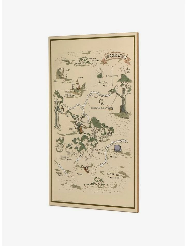 Best deal ๐ Disney Winnie The Pooh Map Wood Wall Decor ๐ - Image 2