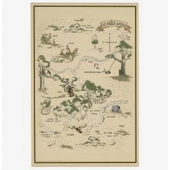 Best deal 🔔 Disney Winnie The Pooh Map Wood Wall Decor 🎉