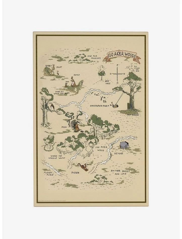 Best deal ๐ Disney Winnie The Pooh Map Wood Wall Decor ๐