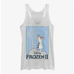 Promo ✔️ Disney Frozen 2 Olaf Cut Out 👧 Girls Tank 🥰