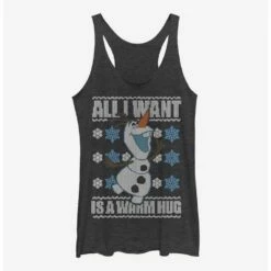 Deals ❤️ Disney Frozen Warm Hug Ugly Sweater 👧 Girls Tank 🌟