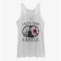 Best Pirce 🎉 Disney Maleficent I Run This Castle 👧 Girls Tank 🎉