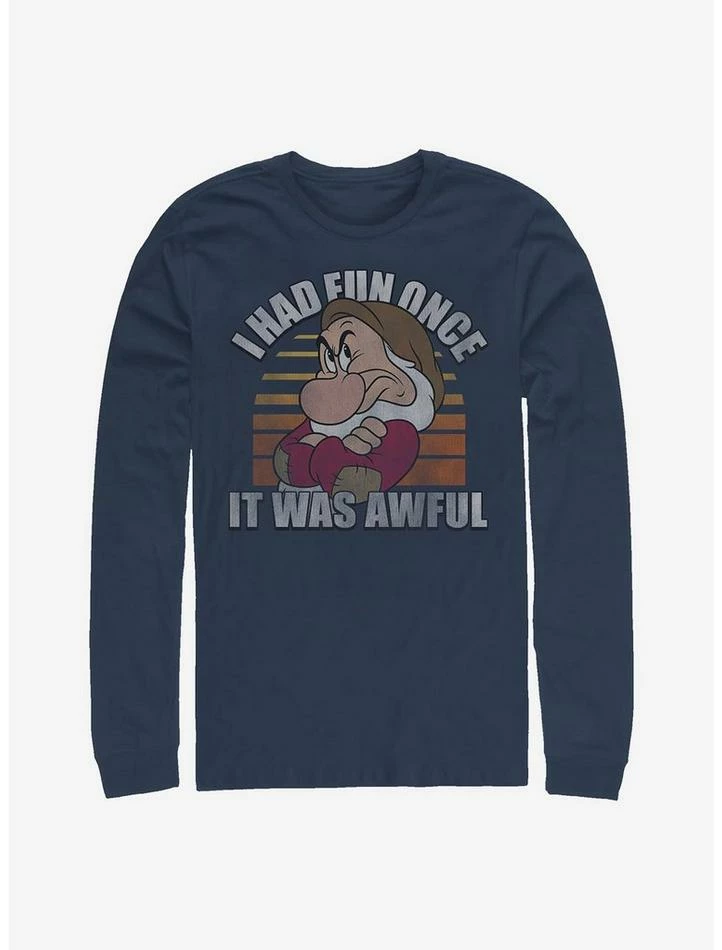 Wholesale 👍 Disney Snow White Grumpy No Fun Long-Sleeve T-Shirt 👍