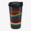 Outlet 👍 Disney Think Happy Thoughts Rainbow 16oz Classic Tumbler With Lid 😉