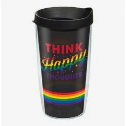 Outlet 👍 Disney Think Happy Thoughts Rainbow 16oz Classic Tumbler With Lid 😉