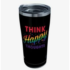 Best Pirce 🎁 Disney Think Happy Thoughts Rainbow 20oz Stainless Steel Tumbler With Lid ✨