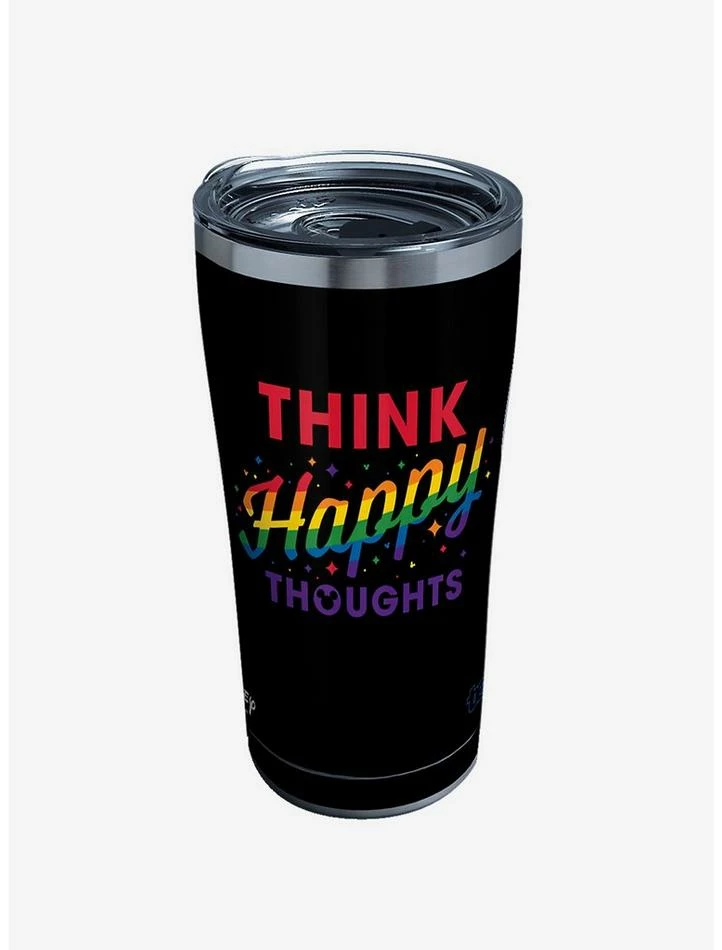 Best Pirce 🎁 Disney Think Happy Thoughts Rainbow 20oz Stainless Steel Tumbler With Lid ✨
