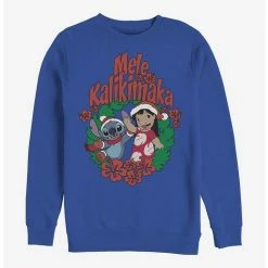 Hot Sale 😀 Disney Lilo & Stitch Mele Kalikimaka Crew Sweatshirt 🛒