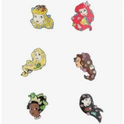 Deals โ Disney Princesses Hair Icons Blind Box Enamel Pin ๐