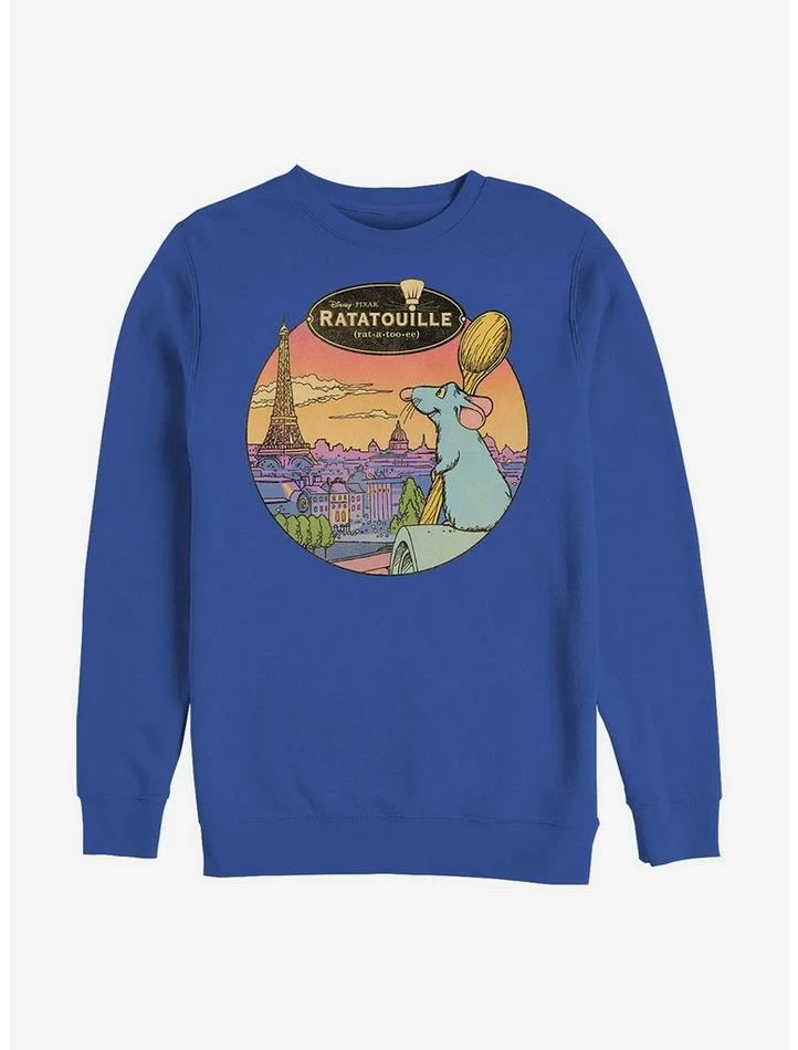 Best Sale 🎉 Disney Pixar Ratatouille Le Rat Parisian Crew Sweatshirt 🌟