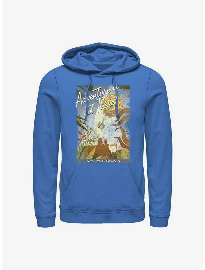 Discount 👍 Disney Pixar Up Travel Poster Hoodie 🌟