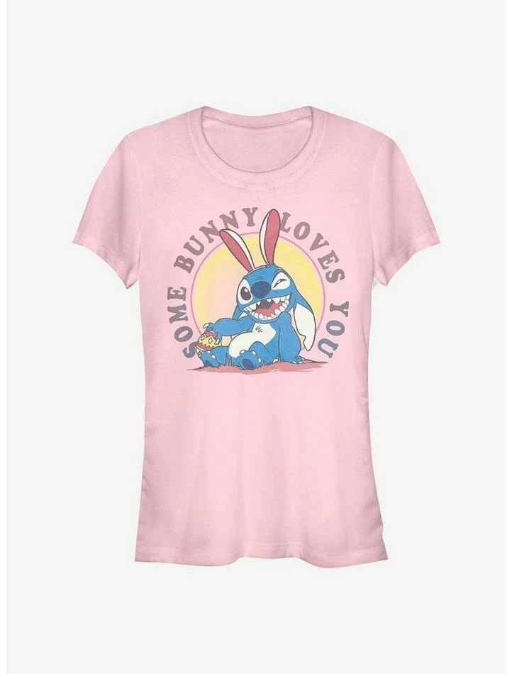 New ๐ Disney Lilo & Stitch Some Bunny Loves You ๐ง Girls T-Shirt โ๏ธ
