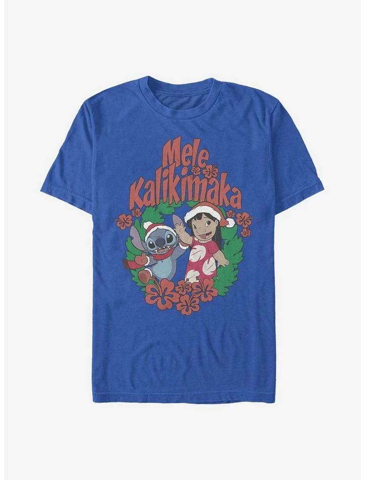 Hot Sale ⭐ Disney Lilo & Stitch Mele Kalikimaka Stitch T-Shirt ✔️