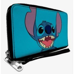 Discount 💯 Disney Lilo & Stitch Smiling Zip Around Wallet ⭐